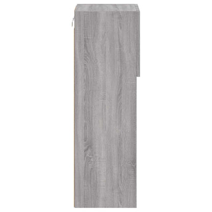 TV Cabinet with LED Lights Grey Sonoma 30,5x30x90 cm