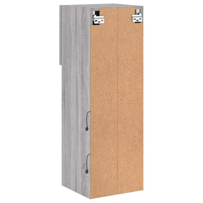 TV Cabinet with LED Lights Grey Sonoma 30,5x30x90 cm