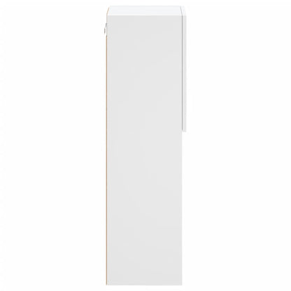 TV Cabinet with LED Lights White 30,5x30x102 cm