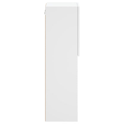 2 Piece TV Cabinet Set with LED Lights White 30,5x30x102 cm