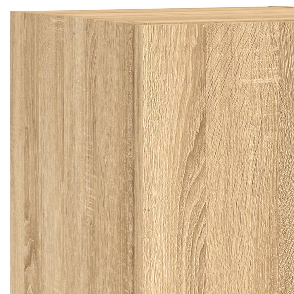2 Piece TV Cabinet Set with LED Lights Sonoma Oak 30,5x30x102 cm