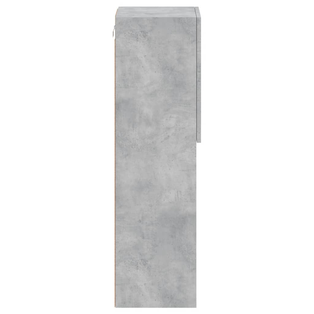 TV Cabinet with LED Lights Concrete Grey 30.5x30x102 cm