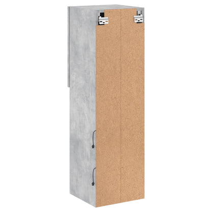 TV Cabinet with LED Lights Concrete Grey 30,5x30x102 cm