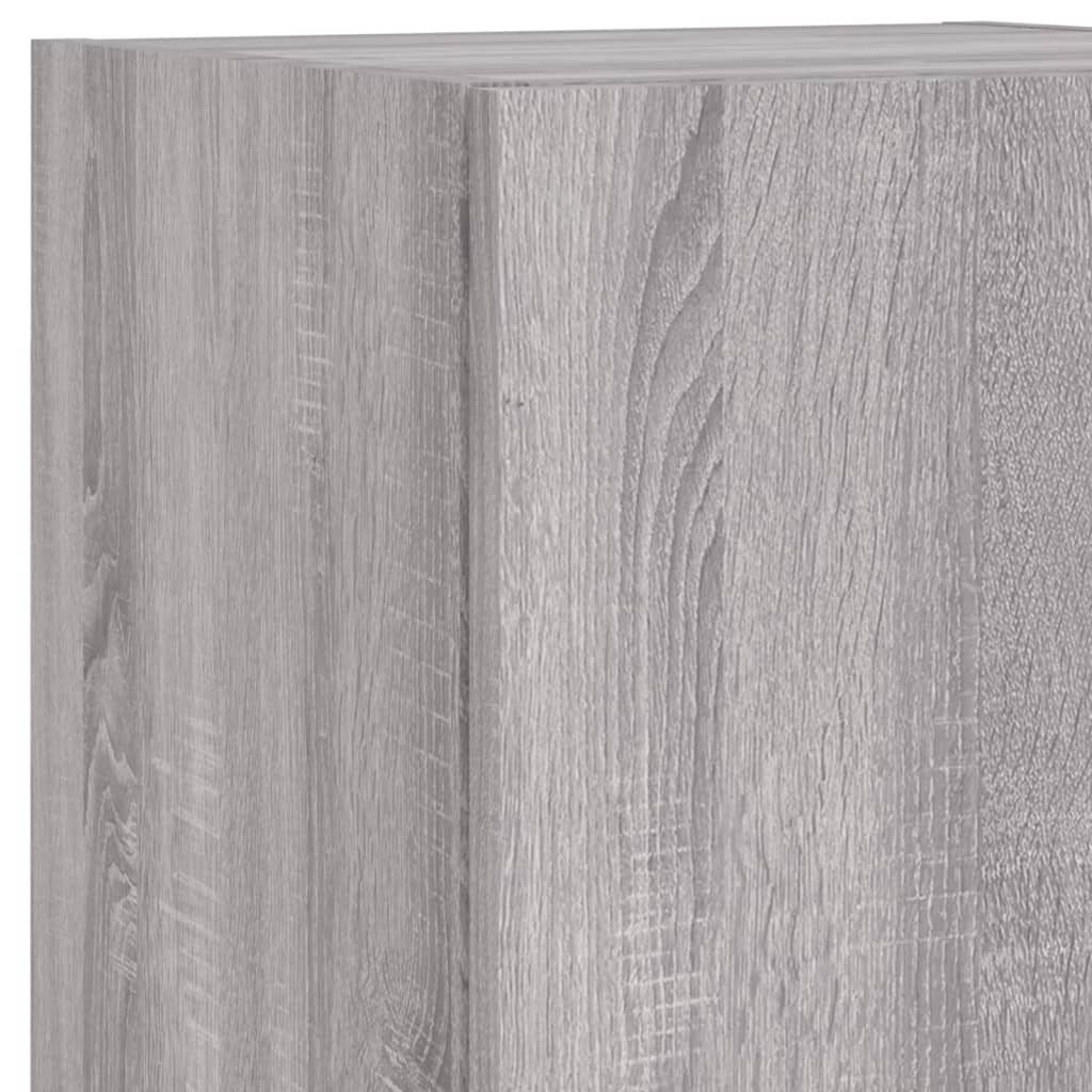 TV Cabinet with LED Lights Grey Sonoma 30,5x30x102 cm