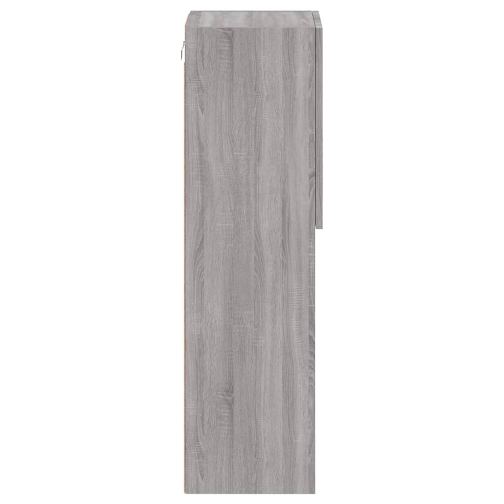 TV Cabinets with LED Lights 2 pcs Grey Sonoma 30.5x30x102 cm