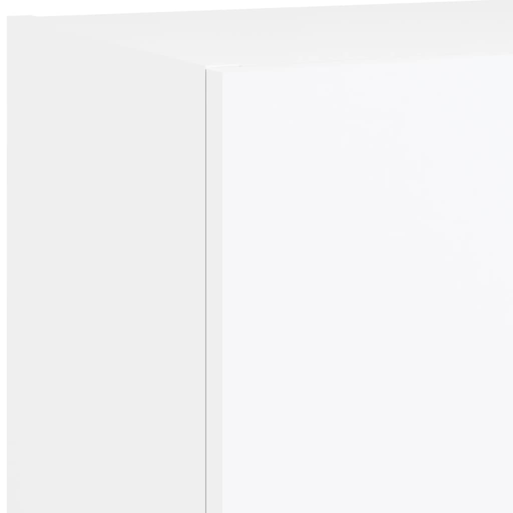2 Piece TV Cabinet Set with LED Lights White 40,5x30x90 cm