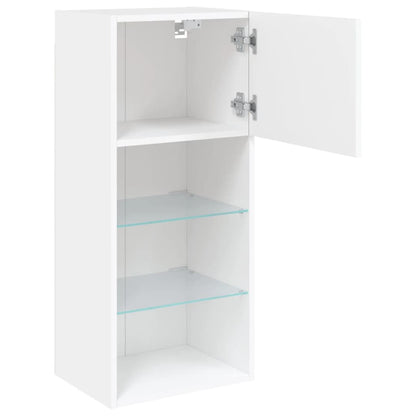 TV Cabinet | Set of 2 | White | Engineered wood, Glass | Medium