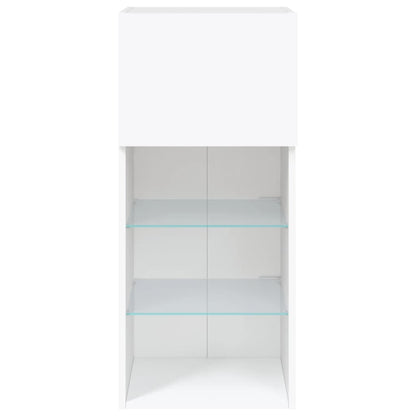 TV Cabinet | Set of 2 | White | Engineered wood, Glass | Medium