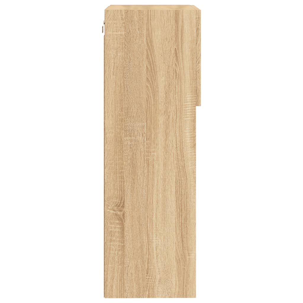 TV Cabinet | Set of 2 | Sonoma Oak | Engineered wood and glass