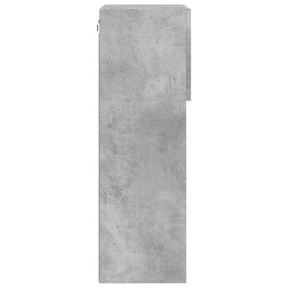 TV Cabinet with LED Lights Concrete Grey 40,5x30x90 cm