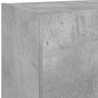 TV Cabinet with LED Lights Concrete Grey 40,5x30x90 cm