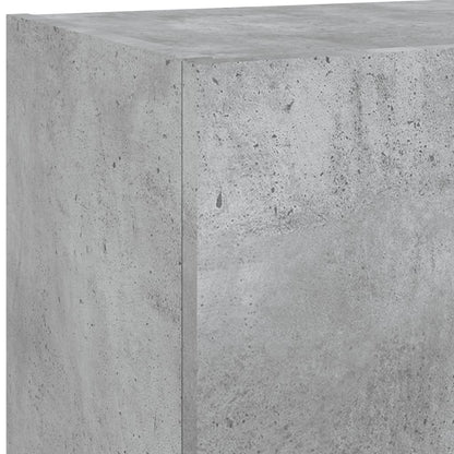 2 Piece TV Cabinet Set with LED Lights Concrete Grey 40,5x30x90 cm