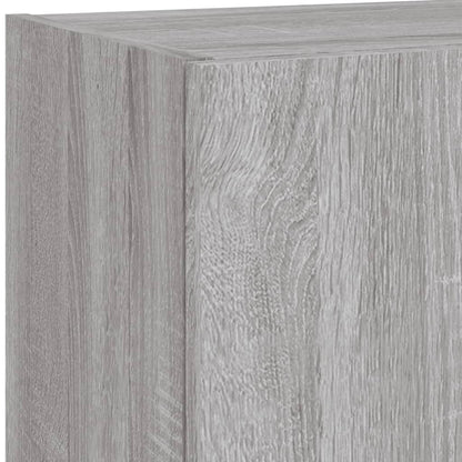 2 Piece TV Cabinet Set with LED Lights Grey Sonoma 40,5x30x90 cm