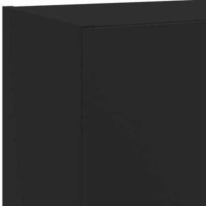 TV Cabinet with LED Lights Black 40,5x30x102 cm