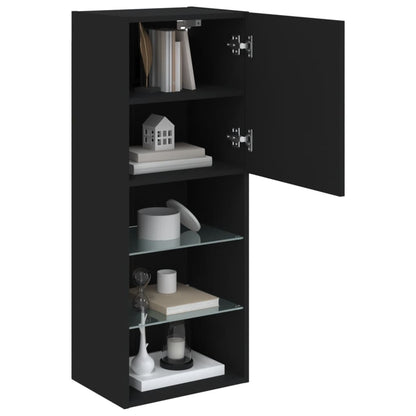 TV Cabinet | Black | Engineered wood, glass | Medium | Wall mounting