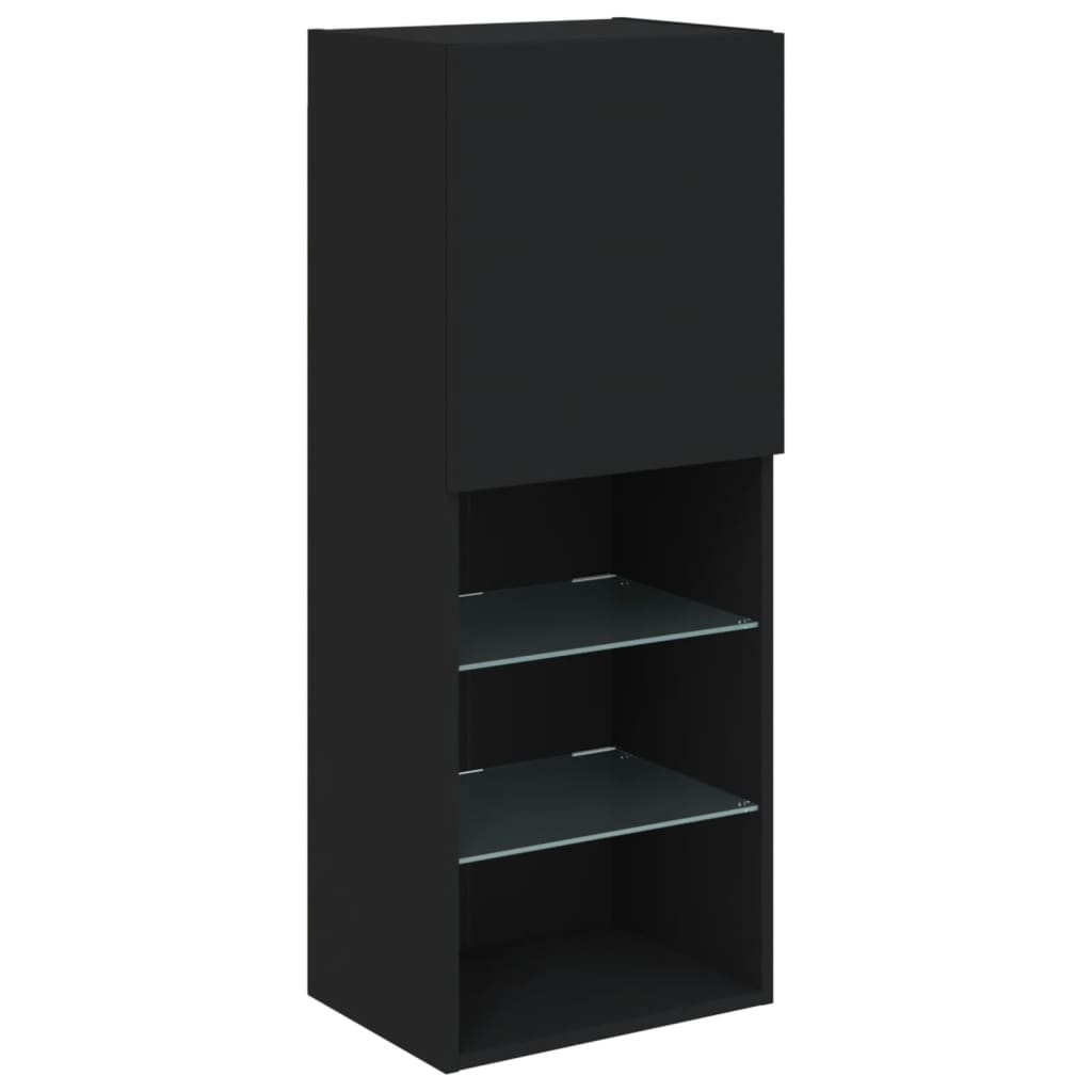 TV Cabinet | Black | Engineered wood, glass | Medium | Wall mounting
