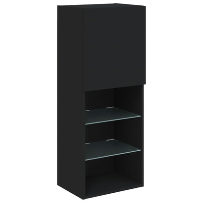 TV Cabinet | Black | Engineered wood, glass | Medium | Wall mounting