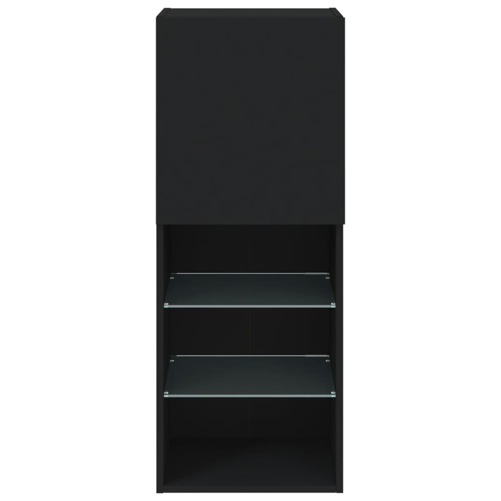 TV Cabinet | Black | Engineered wood, glass | Medium | Wall mounting