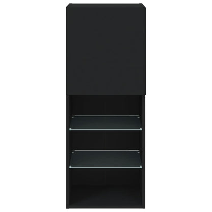 TV Cabinet | Black | Engineered wood, glass | Medium | Wall mounting