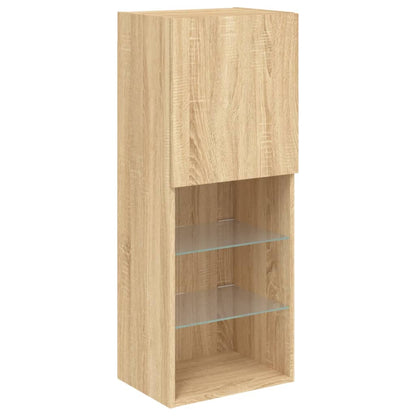 TV Cabinet with LED Lights Sonoma Oak 40,5x30x102 cm