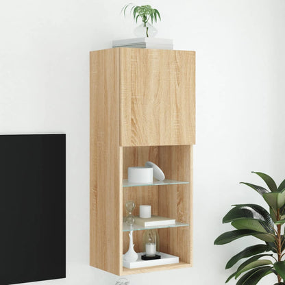 TV Cabinet with LED Lights Sonoma Oak 40,5x30x102 cm