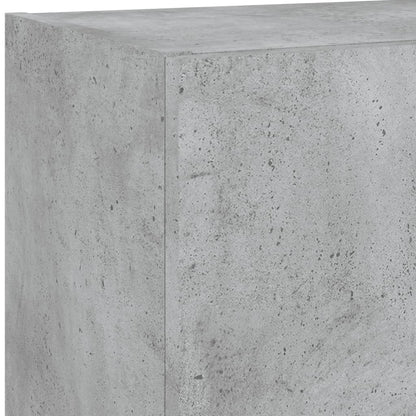 TV Cabinet with LED Lights Concrete Grey 40,5x30x102 cm