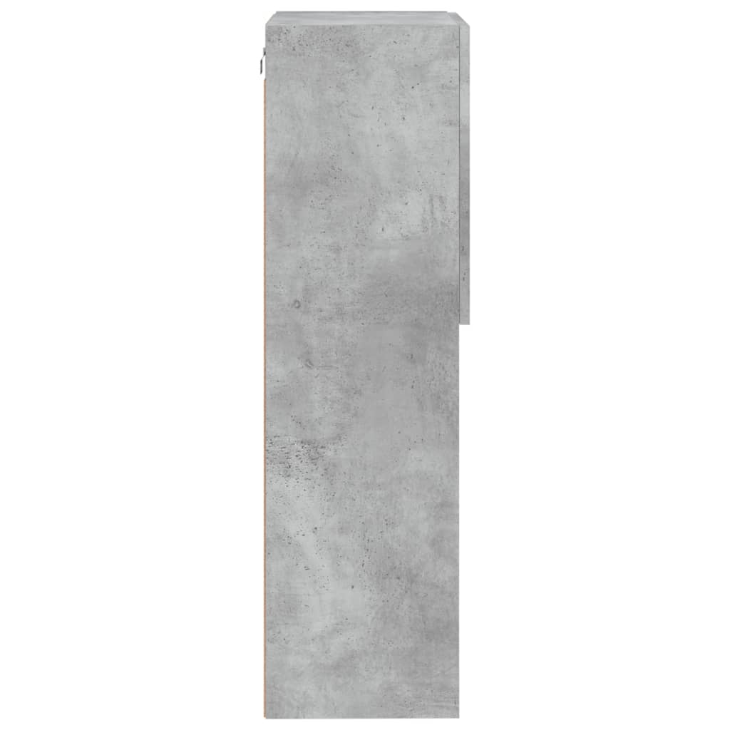 TV Cabinet with LED Lights Concrete Grey 40,5x30x102 cm