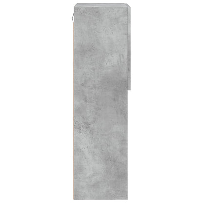 TV Cabinet with LED Lights Concrete Grey 40,5x30x102 cm