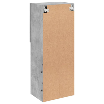 TV Cabinet with LED Lights Concrete Grey 40,5x30x102 cm
