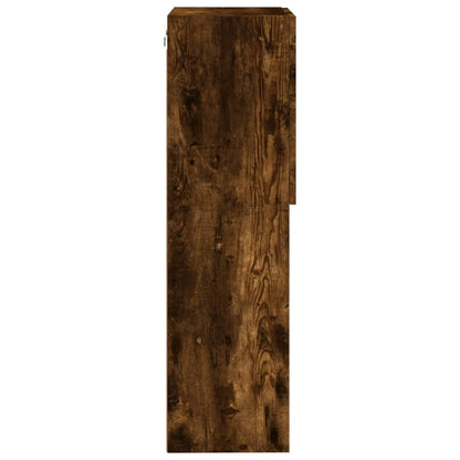 TV Cabinet with LED Lights Smoked Oak 40,5x30x102 cm