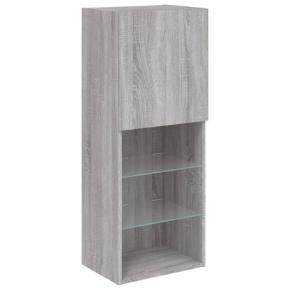 TV Cabinet with LED Lights Grey Sonoma 40,5x30x102 cm