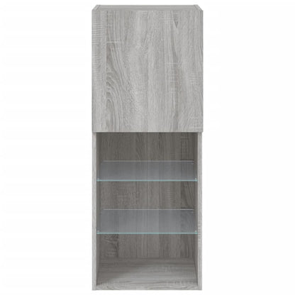 TV Cabinet with LED Lights Grey Sonoma 40,5x30x102 cm