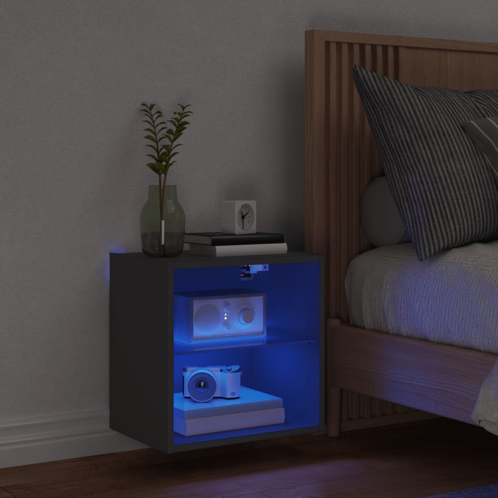 Bedside Cabinet | Black | Engineered wood, Glass | Modern