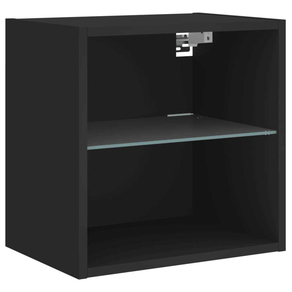 Bedside Cabinet | Black | Engineered wood, Glass | Modern