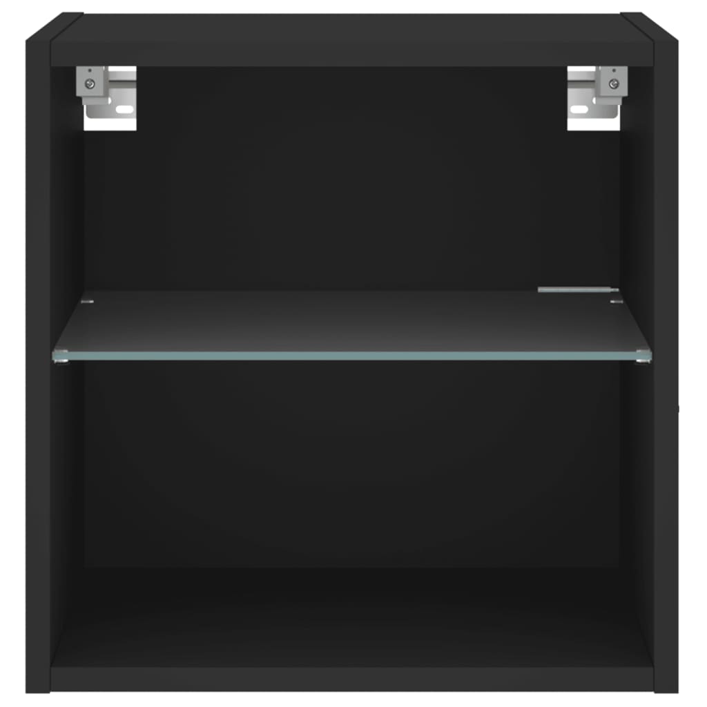 Bedside Cabinet | Black | Engineered wood, Glass | Modern