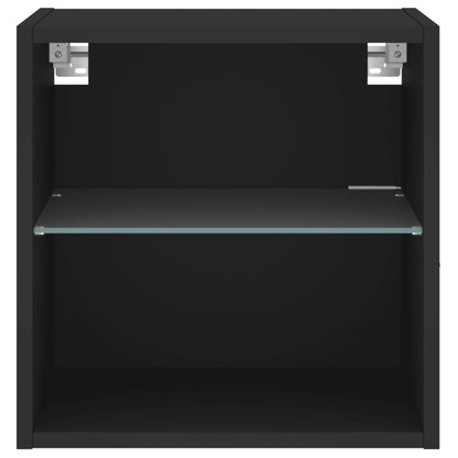 Bedside Cabinet | Black | Engineered wood, Glass | Modern