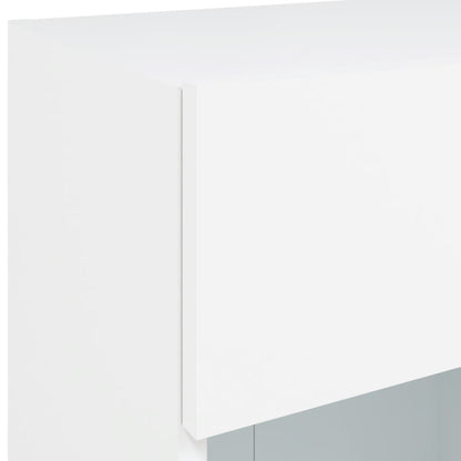 TV Wall Cabinet with LED Lights White 40x30x60.5 cm