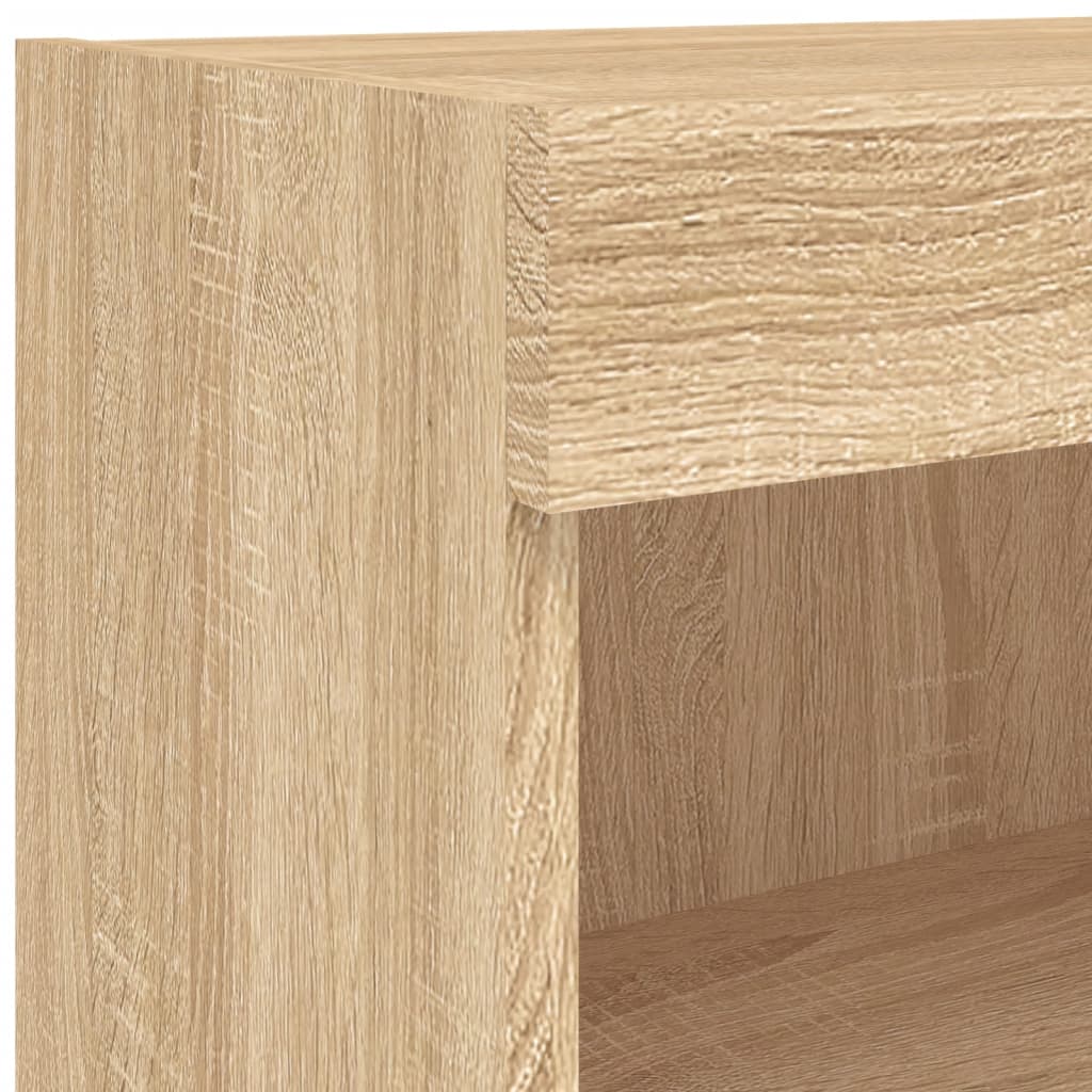 2 Piece TV Cabinet Set with LED Lights Sonoma Oak 60x30x30 cm