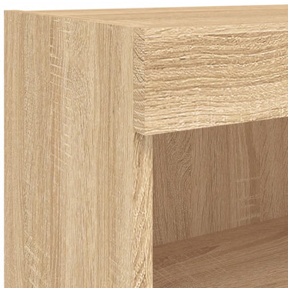 2 Piece TV Cabinet Set with LED Lights Sonoma Oak 60x30x30 cm