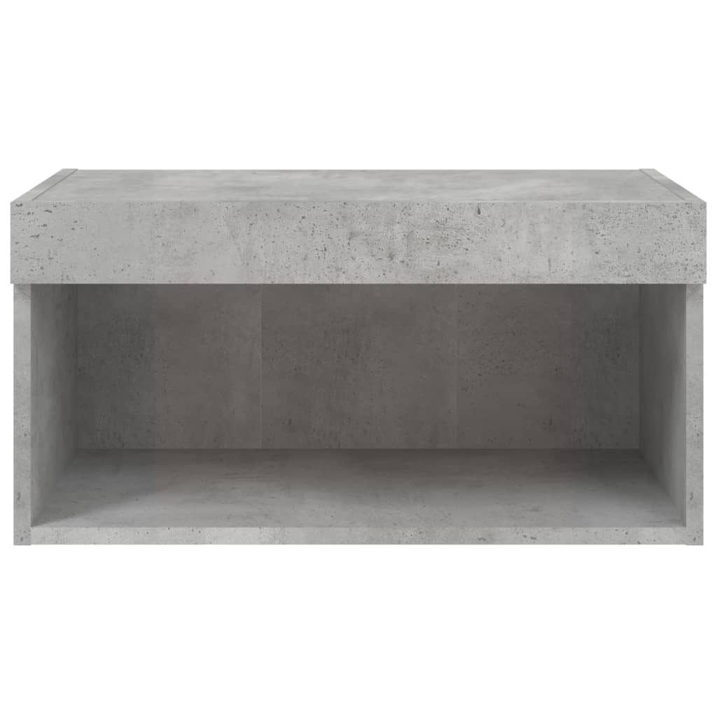 TV Cabinet with LED Lights Concrete Grey 60x30x30 cm