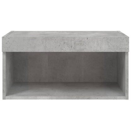 TV Cabinet with LED Lights Concrete Grey 60x30x30 cm