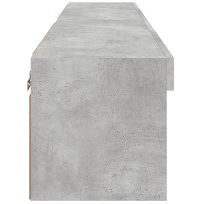 2 Piece TV Cabinet Set with LED Lights Concrete Grey 60x30x30 cm