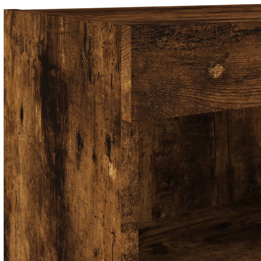 2 Piece TV Cabinet Set with LED Lights Smoked Oak 60x30x30 cm
