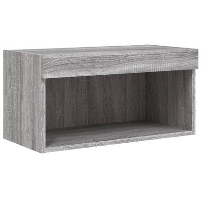 TV Cabinet with LED Lights Grey Sonoma 60x30x30 cm