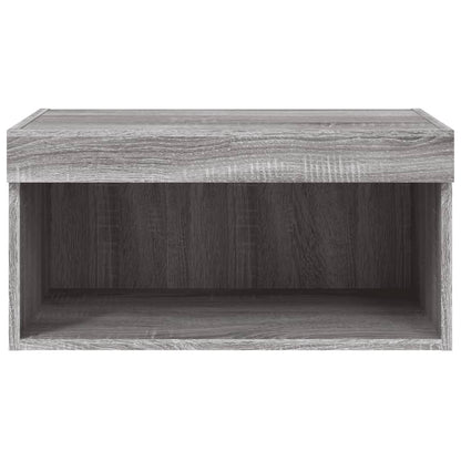 TV Cabinet with LED Lights Grey Sonoma 60x30x30 cm