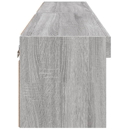 2 Piece TV Cabinet Set with LED Lights Grey Sonoma 60x30x30 cm