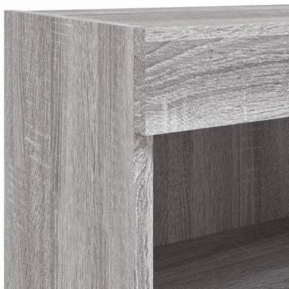2 Piece TV Cabinet Set with LED Lights Grey Sonoma 60x30x30 cm