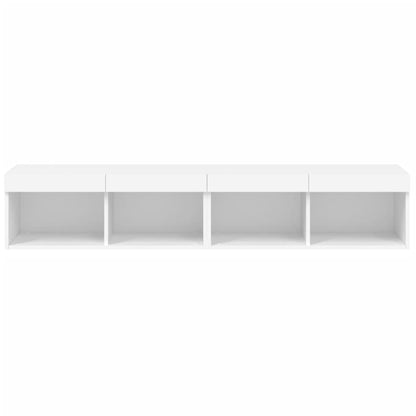 2 Piece TV Cabinet Set with LED Lights White 80x30x30 cm