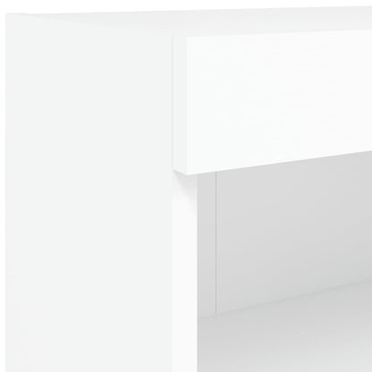 2 Piece TV Cabinet Set with LED Lights White 80x30x30 cm