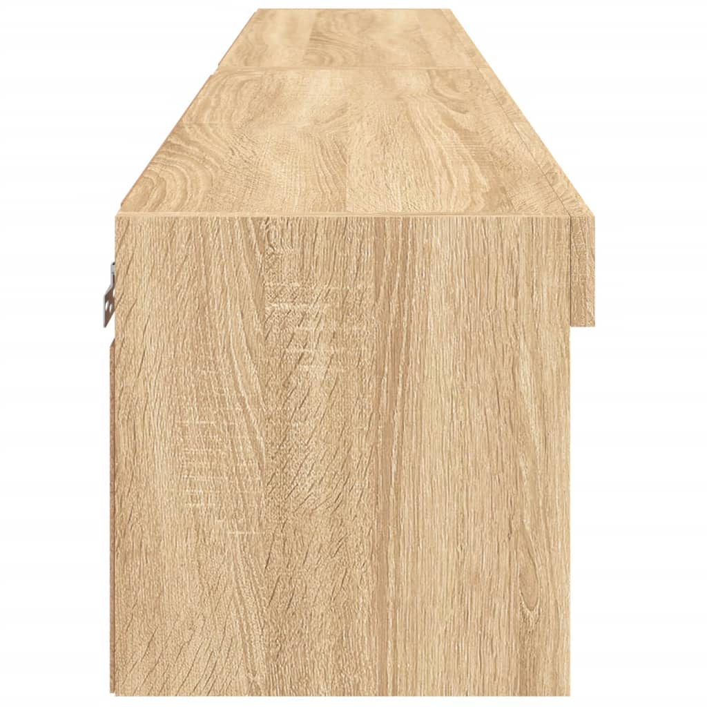 2 Piece TV Cabinet Set with LED Lights Sonoma Oak 80x30x30 cm